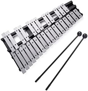 Btuty Foldable 30 Note Glockenspiel Xylophone Wooden Frame Aluminum Bars Educational Percussion Musical Instrument Gift