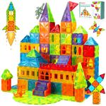 Dinosaur Magnetic Tiles: Theefun 52 Pieces Clear Magnet Building Blocks Toys for Kids - Educational Animals Magnetic Construction Kit Stacking STEM Learning Kit Gifts for Boys Girls 3-5 4-8 Year Old