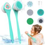 Electric Body Brush Spin Body Exfoliating Brushes,Back Scrubber 5 Heads 3 Speeds USB Rechargeable Cleaning Brushes,Electric Body Brushes Shower for Deep Cleaning Relaxing