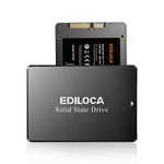 Ediloca 1TB SSD, Internal Solid State Drives, 2.5" SATA SSD 1TB, Up to 550MB/s, 3D NAND TLC, Compatible with Laptop & PC Desktop(ES106 Black)