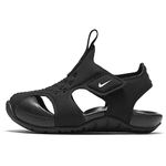 NIKE Toddler Sunray Protect 2 (TD) Black White Size 5