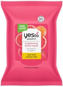 Yes To Grapefruit Brightening Facial Wipes, 30 Count, Cleanse & Brighten Skin