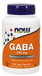 Now Foods GABA Vcap (750 mg) -100 Vcaps