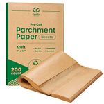 Comfy Package [9 x 13 Inch - 200 Count] Pre-Cut Parchment Paper Baking Sheets, Non-Stick, Unbleached, Parchment Paper Sheets for Baking & Cooking - Kraft