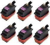 ETMall 6PCS MG996R Servo Motor Metal Gear Servo Motor Torque Digital Servo Motor High Speed Torque Servo Motor for Smart Car Robot Boat RC Helicopter Compatible Arduino Raspberry Pi Project