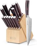 PAUDIN Kitchen Knife Set with Block