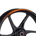 Piston Graphics Rim Stickers Kit for Motorcycles Orange Bike Rim Decals