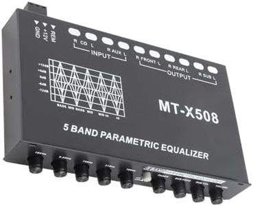 Car Audio Equalizer Adjustable 5 Bands Precise Tuning EQ Tuning Crossover Amplifier Graphic Equalizer for Driving