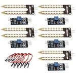 AZDelivery Soil Moisture Sensor Hygrometer Humidity Detection Module Kit, Comparator Board F2F Jumper Cable 3.3V 5V Watering System compatible with Arduino Including E-Book!