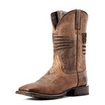 ARIAT Men's Circuit Patriot Western Boot, Weathered Tan, 10.5