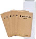 Portage Field Notebook Tactical Sized Pocket Notepad - Top Bound Notebook with Lined Paper Lies Flat in Pocket - 2.8" x 4.6" - 64 Pages (3 Pack) (6 Pack, Tactical)