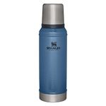 Stanley Classic Vacuum Insulated Wide Mouth Bottle - Hammertone Lake - BPA-Free 18/8 Stainless Steel Thermos for Cold & Hot Beverages - 1.0 QT