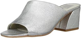 Dolce Vita Women's JUELS Mule, Silver Leather, 6.5 Medium US