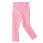 Rysly Girls Winter Thick Warm Long Pants Fleece Lined Leggings Thermal Leggings (Pink 120)