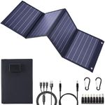 2026Upgrade 40W Foldable Solar Panel Charger,25% High Efficiency Portable N Type Cell,USB-C/USB-A/DC12V MPPT Fast Charging, IP67 Waterproof Lightweight Solar Charger for Outdoor Travel Emergency