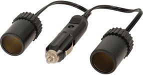 CIG2-FLEX Dual Cigarette DC Adaptor Lead Twin Cigarette Lighter Sockets Plug 2 Car Chargers at The Same Time Into This Dual Car Charger and Plug This to Your Car Outlet and Charge Them Both at The