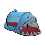 BTGGG Pop Up Tents for Kids Cute Shark Large Pop Up Play Tent Playhouse for Indoor Outdoor Fun, Foldable Portable Kids Tent With Carry Bag, Christmas Birthday Gifts - Shark