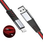 Light up iPhone Charger Cord, 6FT LED Lightning Cables | Apple MFi Certified | USB Fast Charging Cord for Apple iPhone 13 12 11 Pro Max XR XS X/8Plus/7Plus/6Plus/5s/iPad iPod Touch More (Red)