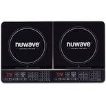 Nuwave Double Precision Induction Cooktop, Portable, Powerful, 2 Large 8” Heating Coils, Boil, Simmer, Fry, Deep Fry, Stir Fry, Sauté, Steam, Sear, Slow Cook, BBQ, Melt, Grill, and Warm