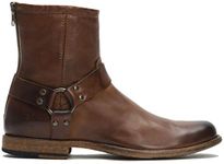 FRYE Women's Phillip Harness Ankle Boot, Cognac Soft Vintage Leather, 7.5 M US