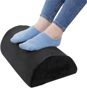 Foot Rest Under Desk Footrest Memory Foam Ergonomic Non-Slip Bottom Half Moon Design Foot Stool for Computer Chair, Office Chair, Gaming Chair