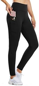 BALEAF Women's Fleece Lined Leggings Water Resistant High Waisted Thermal Winter Hiking Running Pants Pockets Black X-Large