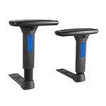 Frassie Height Adjustable Gaming Chair Armrest Pair Boss Chair Arms Set Replacement (Blue)