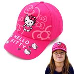 VRITRAZ Polyester Cartoon Character Printed Little Baseball Cap For Kids, Baby Girls & Boys 3-12 Years Multibow (Pink)