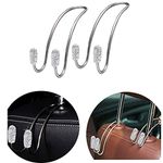 2pcs Bling Car Hooks, Universal Bling Diamond Car Headrest Hangers Organizer Seat Headrest Hooks, Auto Backseat Hanger Storage Universal for SUV Truck Vehicle. (White)