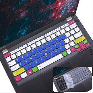 2Pcs i-Tensodo Keyboard Cover for Lenovo Thinkpad 370 X380 X390 X395 Yoga,Thinkpad X13 L13, ThinkPad X230S X240 X240S X250 X260 X270 X280 13.3" Lenovo Thinkpad Laptop Keyboard Cover, Candyblue+Clear
