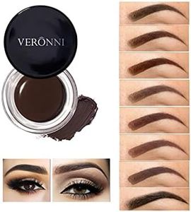 VERONNI Eyebrow Cream,Brow Color Long Lasting Waterproof Eyebrow Pomade Gel,Eyebrows Enhancers Smooth Eye Brow Makeup 0.75oz（#01 Dark Brown)）