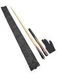 Laxmi Ganesh Billiard Snooker Pool Heavy Weight Quarter Joint Riley Cue Stick 9mm Tip Size with Black cue Cover & Glove