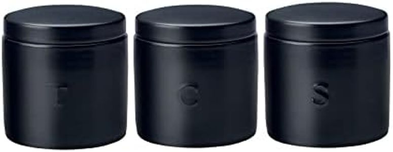 Maxwell & Williams Epicurious Canister 600ML Set of 3 Black Gift Boxed