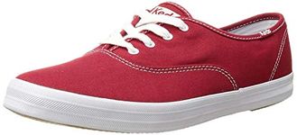 Keds Unisex Champion Lace Up Sneaker, Red Canvas, 8 UK