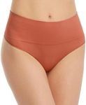 SPANX Everyday Shaping Thong - Core Control Shapewear Underwear - Invisible Under Clothes - Seamless Design - Wedgie-Free - Sedona, M