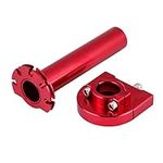 Throttle Twist Grip, Universal 7/8" 22mm Handlebar Throttle Twist Grips Accelerator Powersport Parts Accessories for Motorcycle Scooter Dirt Bike(Red)