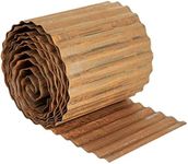 Worth Garden 20 Feet Pre-Rusted Corrugated Edging - 10" H. Sturdy Steel Landscape Lawn Edging - Bendable Metal Long Strips of Garden Border for Raised Flower Bed Tree Surrounds