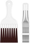 Pack of 2 Lamellar Combs, Air Conditioning Condenser Slats Cleaning Brush, Condenser Coil Brush, Lamellar Cleaner Snow Brush, AC Lamellar Comb Stainless Steel for Heat Pump Dryer