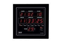 Ajanta Quartz OLC - 302 Plastic Digital Red LED Square Wall Clock (Black, 25.4 cm x 25.4 cm x 3.5 cm)