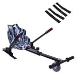 BSTSEL Hoverkart Adjustable Sixth Gear Telescopic Adjustment Triangle Stable Kart Seat Kart Racing Frame Fits all Hoverboard Sizes - 6.5", 8" and 10" (Camouflage grey)