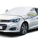 AstroAI 210x150cm Car Frost Windscreen Cover for Winter, 4-Layer Thicken Against Sun/Snow/Frost/Ice, Car Windshield Cover Protector Windscreen, Wipers, and Side Mirror