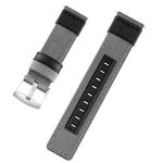 TIMEWEAR 22MM Grey Nylon Braided Fabric Replacement Watch Strap with Steel Buckle, Compatible with Boat Xtend, Noise Colorfit, Fireboltt, Samsung Gear, Amazefit & watches with Lug Width 22mm