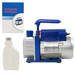 YaeTek 1/4HP 3 CFM Vacuum Pump - 110V Single Stage 3CFM Rotary Vane Vacuum Pump Refrigerant Air Conditioning