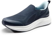 ALLSWIFIT Men's Hands-Free Slip On Walking Shoes Laceless Comfortable Tennis Sneakers,Size 8.5,Navy,SARR016M