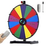 SWEWARM 18" Spinning Prize Wheel with 14 Slots - Customizable Tabletop Roulette Wheel