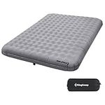 KingCamp 5.9" Thick Air Mattress Sleeping Pad for Camping Double Inflating Camping Mat Queen Size Portable Air Bed with Pump Sack for Travel Hiking Tent, Grey