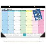 Wall Calendar UK from July 2024-December 2025, 18 Month 2025 2024 Tear-Off Monthly Calendar Family Planner Month to View, Hanging Calendar with Monthly Mini-Calendars (Colour White Background)