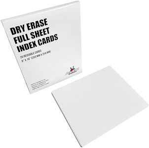 Dry Erase Home School Sheets - Reusable Pages (8" x 10") 20 Sheets and Box, Study Guide, Flash Cards, Sketch Sheets