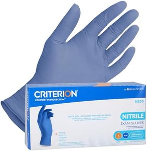 Henry Schein Criterion N200 Nitrile Exam Gloves – Small, Blue, 200/Box – Chemo Tested, Latex-Free, Chlorinated, Textured Fingers, 3.54 Mil Finger Thickness, Beaded Cuff, Non-Sterile, Disposable