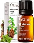 Gya Labs Christmas Tree Essential Oil Blend for Diffuser - Christmas Essential Oils for Aromatherapy, Holiday & DIY - 100% Natural Ingredients of Pine Needle, Cedarwood & Spearmint (10ml)